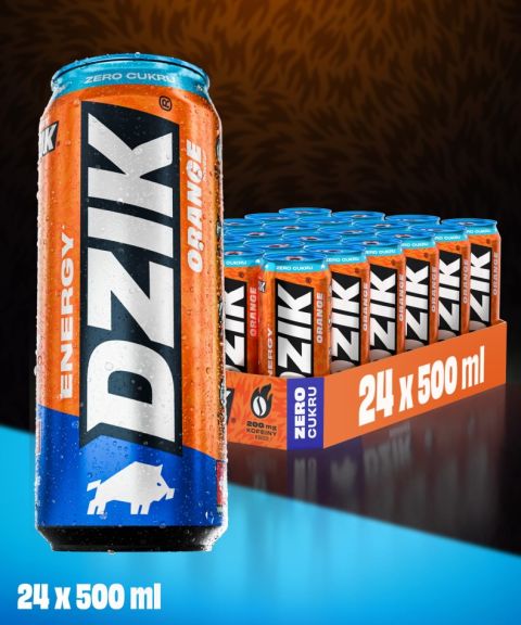 DZIK® ENERGY ZERO KALORII ORANGE 500ml 