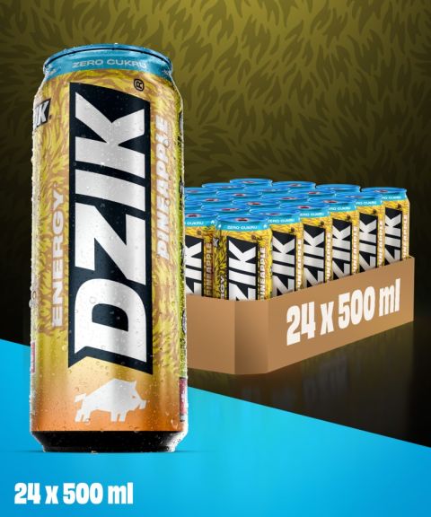 DZIK® ENERGY ZERO KALORII PINEAPPLE 500ml