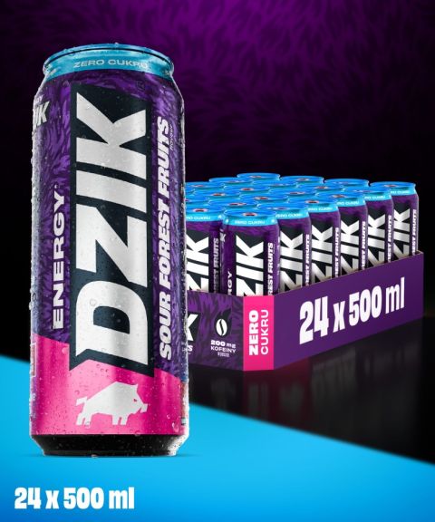 DZIK® ENERGY ZERO KALORII SOUR FOREST FRUITS 500ML
