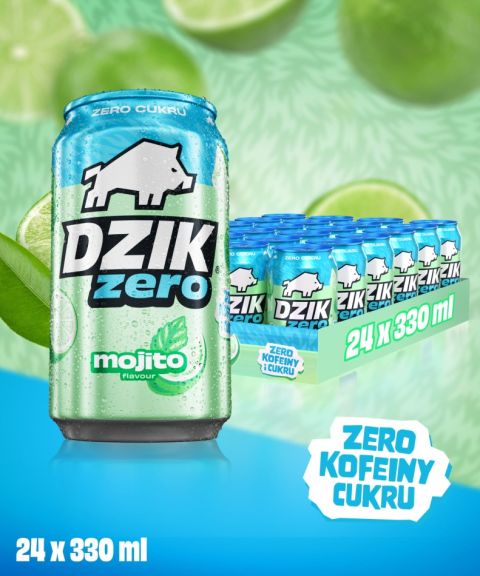 DZIK® BEZKOFEINOWY ZERO KALORII MOJITO 330ml