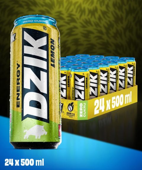 DZIK® ENERGY ZERO KALORII LEMON 500ml