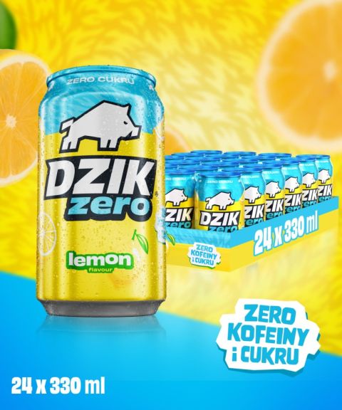 DZIK® BEZKOFEINOWY ZERO KALORII LEMON 330ml
