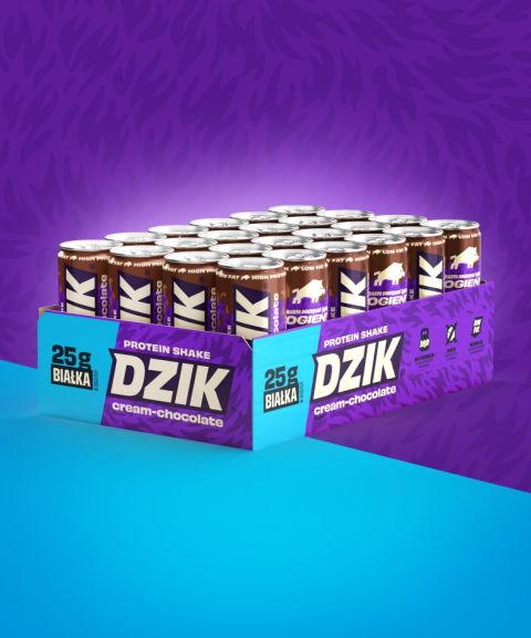 DZIK® PROTEIN SHAKE CZEKOLADA-ŚMIETANKA 250ML