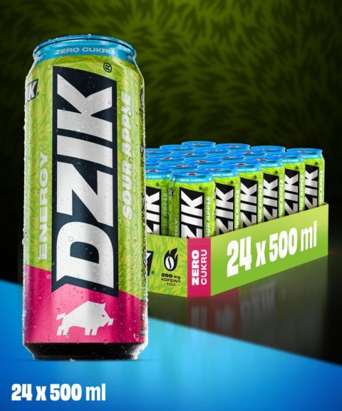 DZIK® ENERGY ZERO KALORII SOUR APPLE 500ml