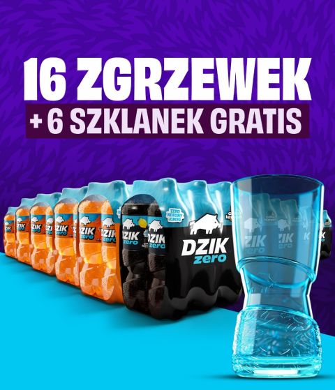 DZIK® ZERO 1,5l Promocja 16+6 Szklanek