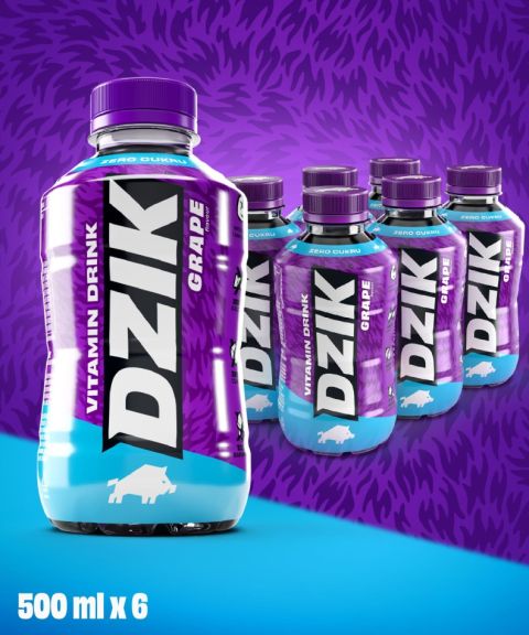 DZIK® VITAMIN DRINK GRAPE 500ml