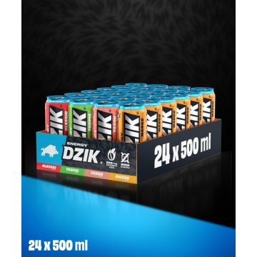 DZIK® ENERGY MIX CLASSIC, PEACH, TROPIC, MANGO 500ml