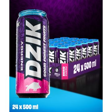 DZIK® ENERGY ZERO KALORII SOUR FOREST FRUITS 500ML
