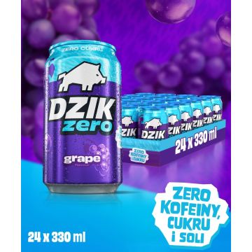 DZIK® BEZKOFEINOWY ZERO KALORII GRAPE 330ml