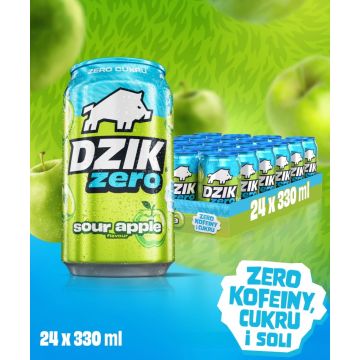 DZIK® BEZKOFEINOWY ZERO KALORII APPLE SOUR 330ml