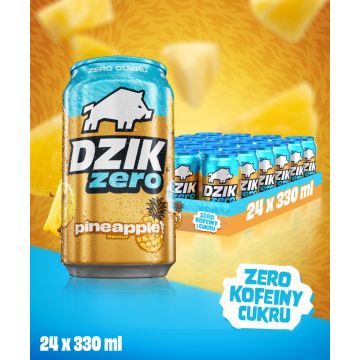 DZIK® BEZKOFEINOWY ZERO KALORII PINEAPPLE 330ml