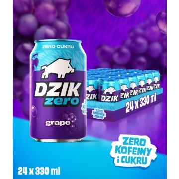 DZIK® BEZKOFEINOWY ZERO KALORII GRAPE 330ml