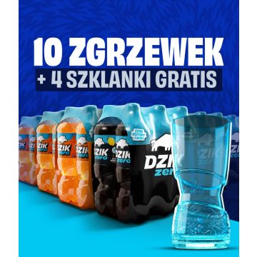 DZIK® ZERO 1,5l Promocja 10+4 Szklanki